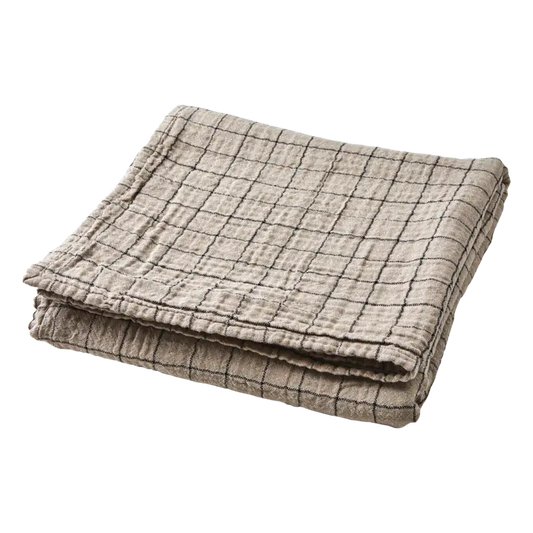 ELSA Tablecloth, Dark green/ivory/blue