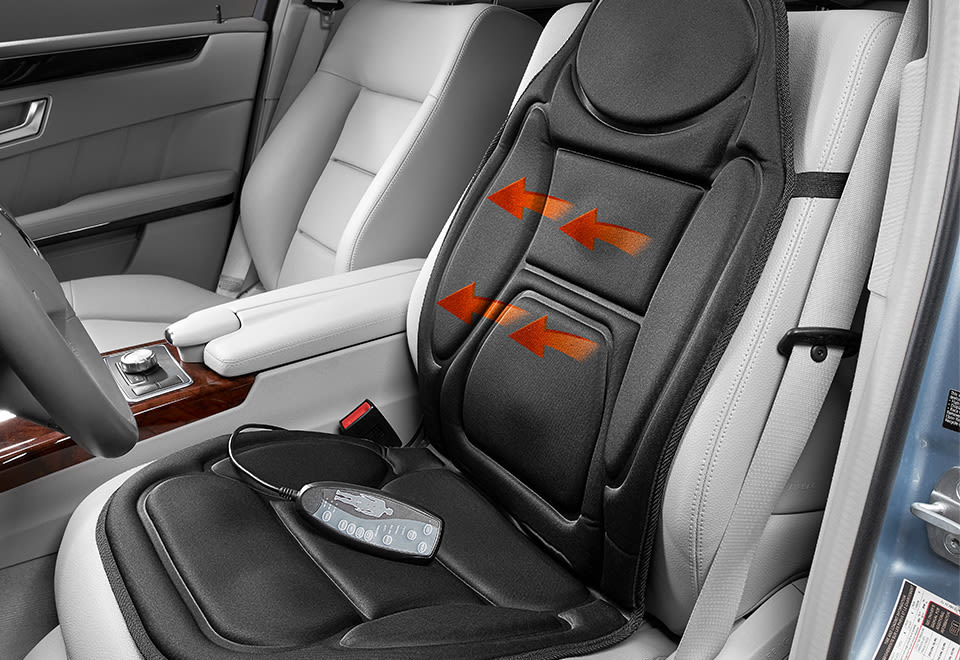 Car Cushion with Massage and Heat by Sharper Image