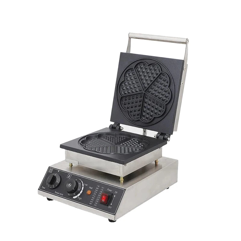 Commercial Electric heart shape waffel machine love bread baking  pan cake oven on-stick bubble egg waffle maker machine - AliExpress 6