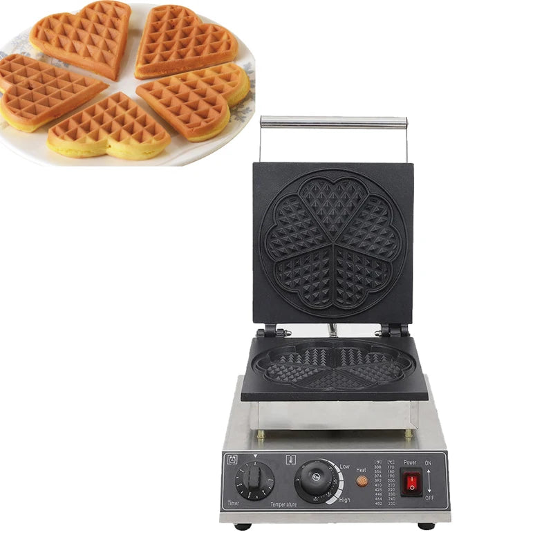 Commercial Electric heart shape waffel machine love bread baking  pan cake oven on-stick bubble egg waffle maker machine - AliExpress 6