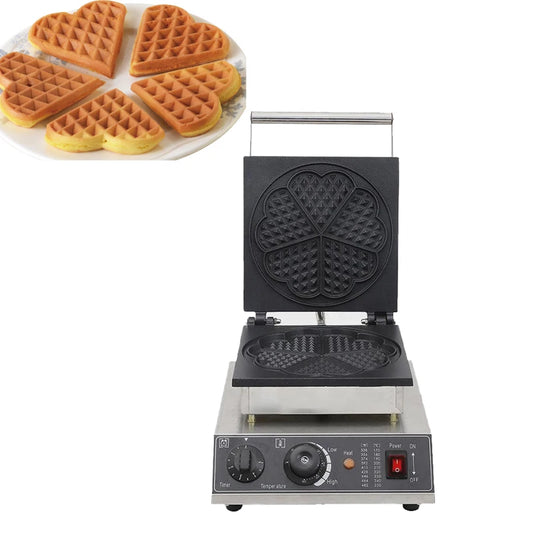 Commercial Electric heart shape waffel machine love bread baking  pan cake oven on-stick bubble egg waffle maker machine - AliExpress 6