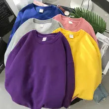 Sweat-Shirt à Col Rond en Velours Blanc pour Femme, Vêtement Décontracté, Style Harajuku, Streetwear, Esthétique, Pop Coréen