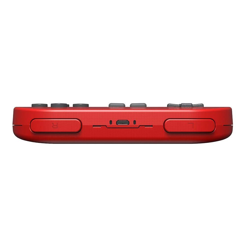 Asiproper SN30 retro trådlös Bluetooth Joystick gamepad controller för niondisk switch spelkonsol Android PC telefon Mac OS, röd