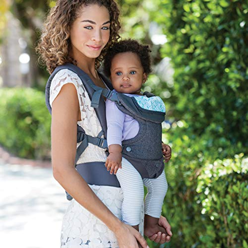 Infantino Flip Advanced 4-in-1 Carrier - Ergonomic, convertible, face-in and face-out front and back carry for newborns and older babies 8-32 lbs