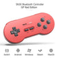 Asiproper SN30 retro trådlös Bluetooth Joystick gamepad controller för niondisk switch spelkonsol Android PC telefon Mac OS, röd