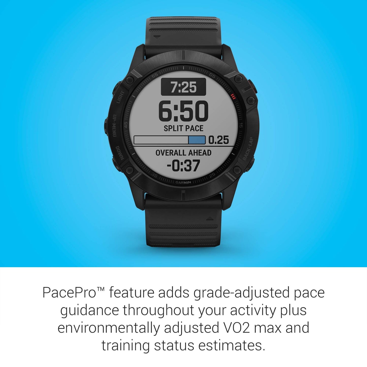 Garmin fenix 6 GPS-multisport-smartklocka med pulsmätning på handleden